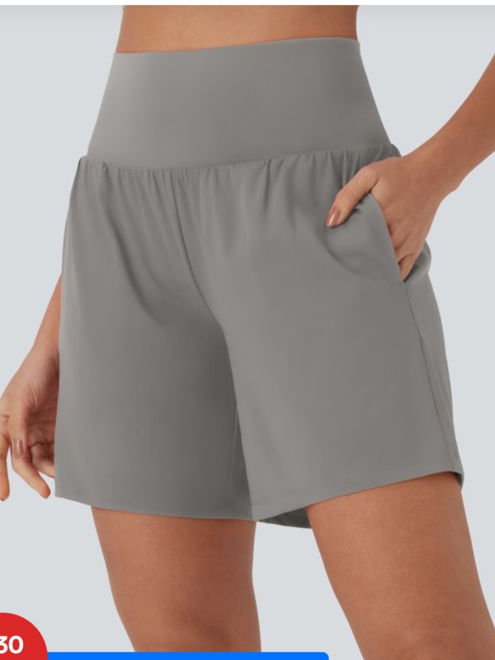 Halara Airy Super High Waisted 2-in-1 Cool Touch Yoga Shorts with Pockets